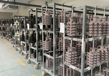 Aluminum gravity casting line
